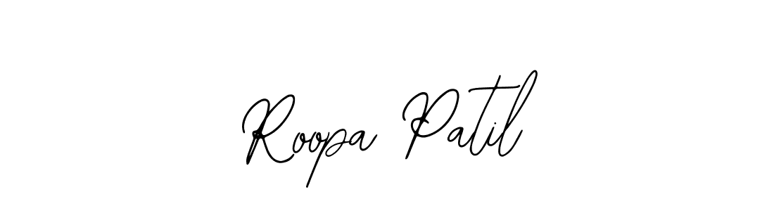 You should practise on your own different ways (Bearetta-2O07w) to write your name (Roopa Patil) in signature. don't let someone else do it for you. Roopa Patil signature style 12 images and pictures png