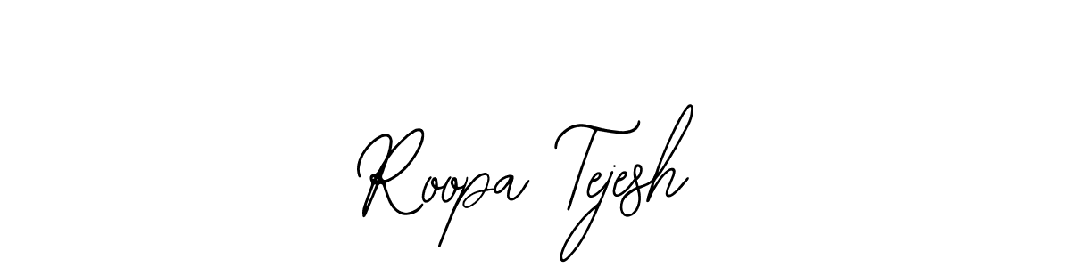 How to make Roopa Tejesh name signature. Use Bearetta-2O07w style for creating short signs online. This is the latest handwritten sign. Roopa Tejesh signature style 12 images and pictures png