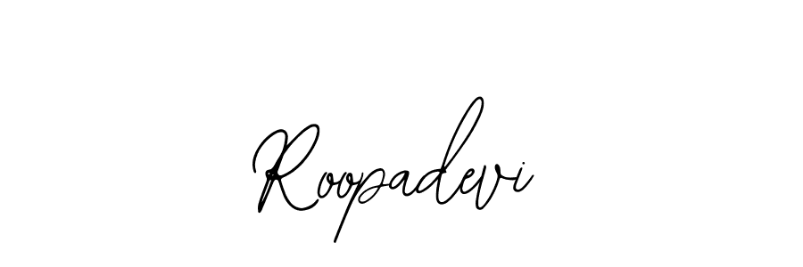 You should practise on your own different ways (Bearetta-2O07w) to write your name (Roopadevi) in signature. don't let someone else do it for you. Roopadevi signature style 12 images and pictures png