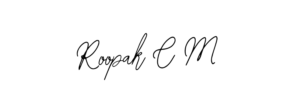 Also we have Roopak C M name is the best signature style. Create professional handwritten signature collection using Bearetta-2O07w autograph style. Roopak C M signature style 12 images and pictures png