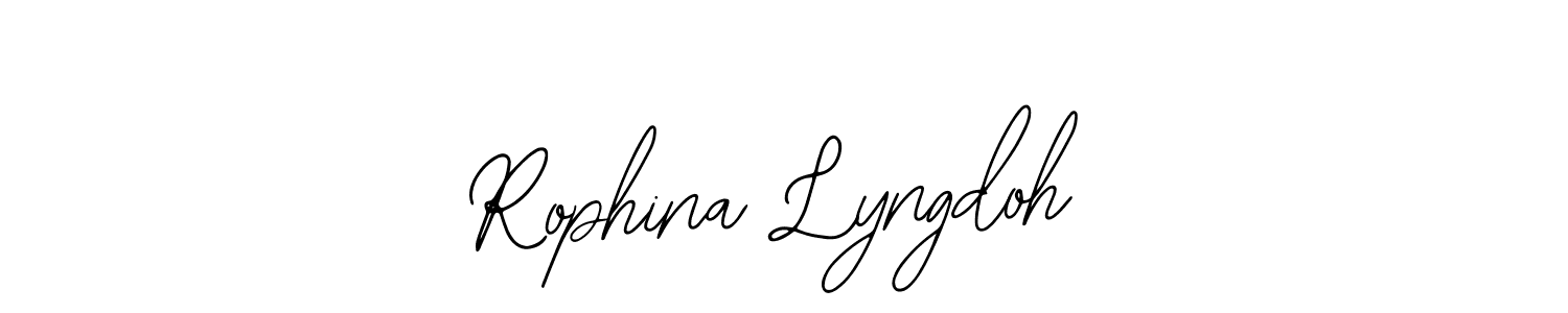 Bearetta-2O07w is a professional signature style that is perfect for those who want to add a touch of class to their signature. It is also a great choice for those who want to make their signature more unique. Get Rophina Lyngdoh name to fancy signature for free. Rophina Lyngdoh signature style 12 images and pictures png