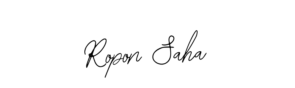 You should practise on your own different ways (Bearetta-2O07w) to write your name (Ropon Saha) in signature. don't let someone else do it for you. Ropon Saha signature style 12 images and pictures png