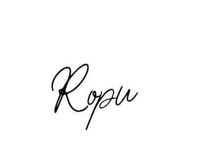 How to make Ropu signature? Bearetta-2O07w is a professional autograph style. Create handwritten signature for Ropu name. Ropu signature style 12 images and pictures png