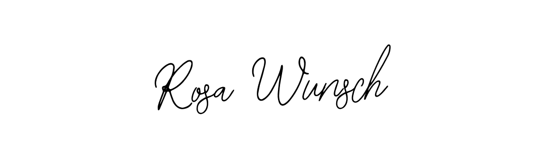 How to make Rosa Wunsch name signature. Use Bearetta-2O07w style for creating short signs online. This is the latest handwritten sign. Rosa Wunsch signature style 12 images and pictures png