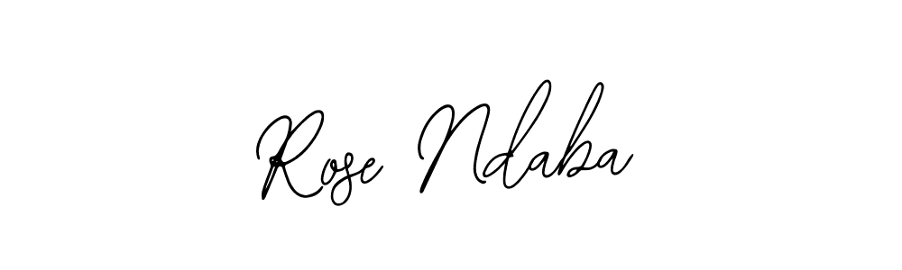 Use a signature maker to create a handwritten signature online. With this signature software, you can design (Bearetta-2O07w) your own signature for name Rose Ndaba. Rose Ndaba signature style 12 images and pictures png