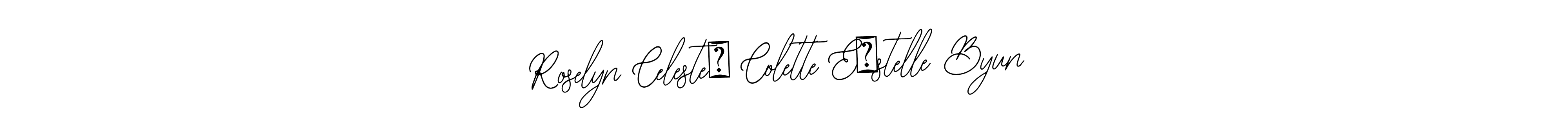 Design your own signature with our free online signature maker. With this signature software, you can create a handwritten (Bearetta-2O07w) signature for name Roselyn Celesté Colette Èstelle Byun. Roselyn Celesté Colette Èstelle Byun signature style 12 images and pictures png