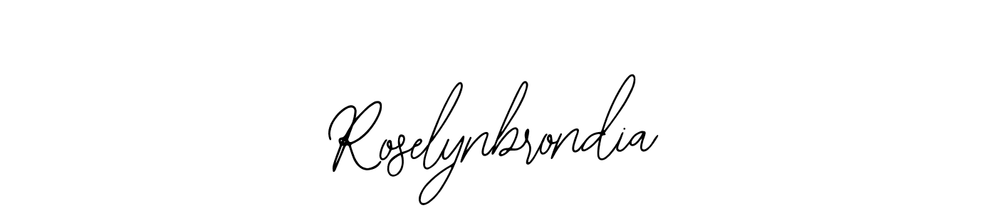 Make a beautiful signature design for name Roselynbrondia. With this signature (Bearetta-2O07w) style, you can create a handwritten signature for free. Roselynbrondia signature style 12 images and pictures png