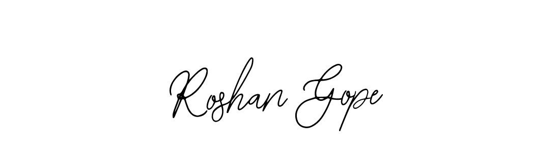 How to make Roshan Gope name signature. Use Bearetta-2O07w style for creating short signs online. This is the latest handwritten sign. Roshan Gope signature style 12 images and pictures png