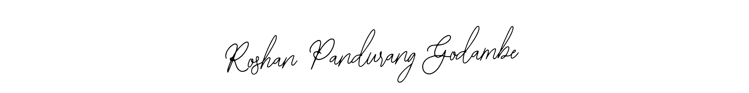 How to make Roshan Pandurang Godambe name signature. Use Bearetta-2O07w style for creating short signs online. This is the latest handwritten sign. Roshan Pandurang Godambe signature style 12 images and pictures png