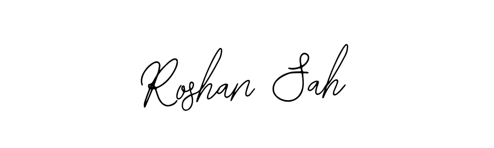 Use a signature maker to create a handwritten signature online. With this signature software, you can design (Bearetta-2O07w) your own signature for name Roshan Sah. Roshan Sah signature style 12 images and pictures png
