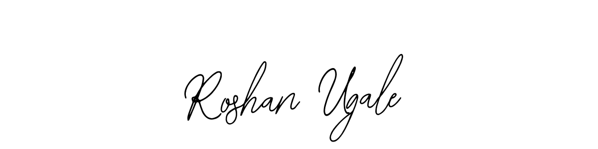 if you are searching for the best signature style for your name Roshan Ugale. so please give up your signature search. here we have designed multiple signature styles  using Bearetta-2O07w. Roshan Ugale signature style 12 images and pictures png