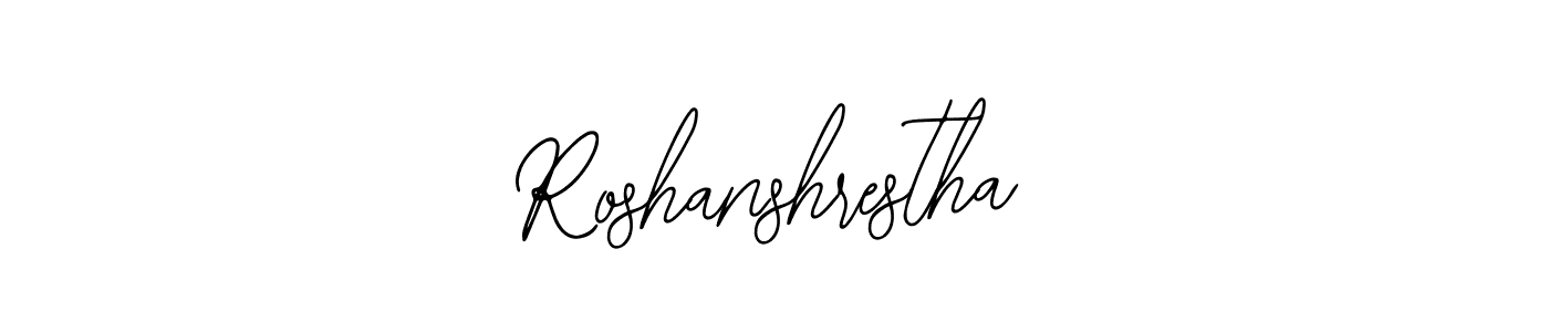 You should practise on your own different ways (Bearetta-2O07w) to write your name (Roshanshrestha) in signature. don't let someone else do it for you. Roshanshrestha signature style 12 images and pictures png
