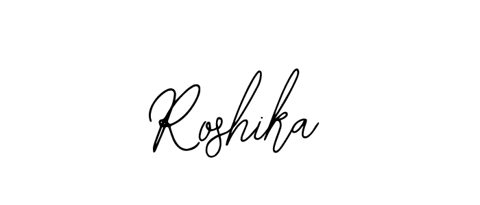 How to make Roshika name signature. Use Bearetta-2O07w style for creating short signs online. This is the latest handwritten sign. Roshika signature style 12 images and pictures png