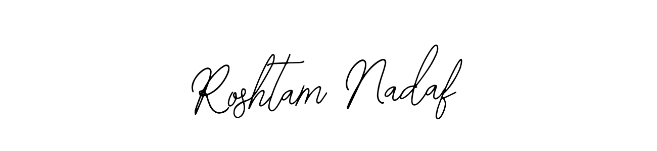 How to Draw Roshtam Nadaf signature style? Bearetta-2O07w is a latest design signature styles for name Roshtam Nadaf. Roshtam Nadaf signature style 12 images and pictures png