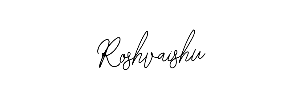 Use a signature maker to create a handwritten signature online. With this signature software, you can design (Bearetta-2O07w) your own signature for name Roshvaishu. Roshvaishu signature style 12 images and pictures png