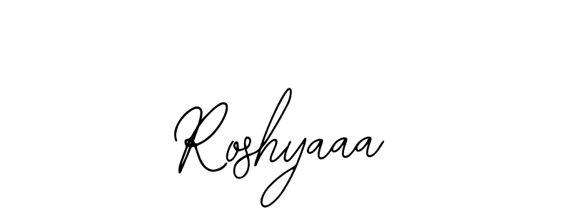 Use a signature maker to create a handwritten signature online. With this signature software, you can design (Bearetta-2O07w) your own signature for name Roshyaaa. Roshyaaa signature style 12 images and pictures png