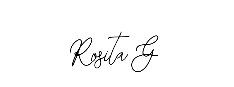 How to make Rosita G name signature. Use Bearetta-2O07w style for creating short signs online. This is the latest handwritten sign. Rosita G signature style 12 images and pictures png