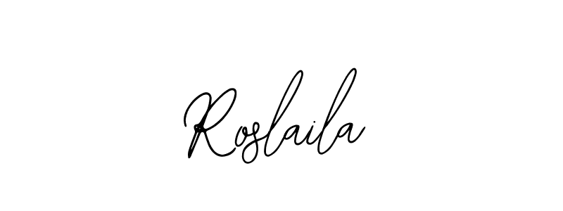 Use a signature maker to create a handwritten signature online. With this signature software, you can design (Bearetta-2O07w) your own signature for name Roslaila. Roslaila signature style 12 images and pictures png