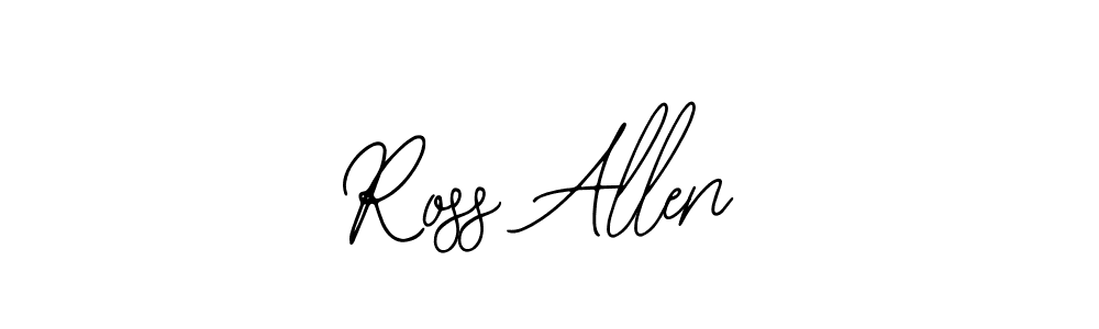 You should practise on your own different ways (Bearetta-2O07w) to write your name (Ross Allen) in signature. don't let someone else do it for you. Ross Allen signature style 12 images and pictures png