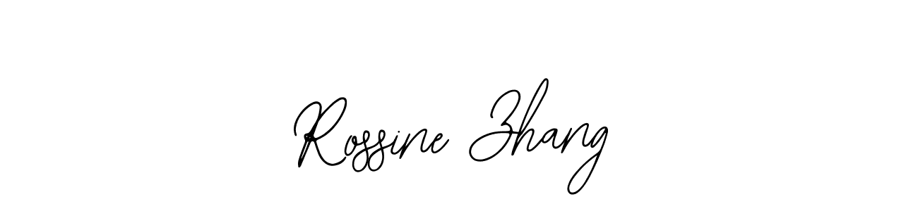 You should practise on your own different ways (Bearetta-2O07w) to write your name (Rossine Zhang) in signature. don't let someone else do it for you. Rossine Zhang signature style 12 images and pictures png