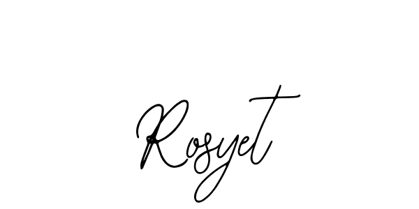 You should practise on your own different ways (Bearetta-2O07w) to write your name (Rosyet) in signature. don't let someone else do it for you. Rosyet signature style 12 images and pictures png