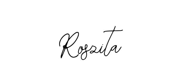 Use a signature maker to create a handwritten signature online. With this signature software, you can design (Bearetta-2O07w) your own signature for name Roszita. Roszita signature style 12 images and pictures png