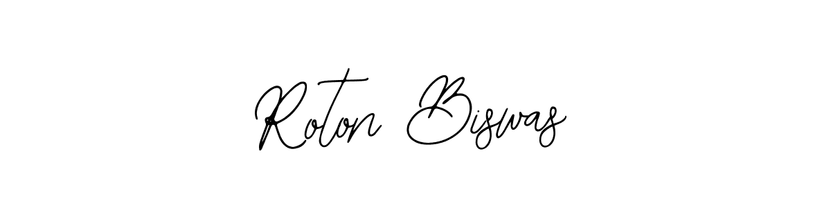 You should practise on your own different ways (Bearetta-2O07w) to write your name (Roton Biswas) in signature. don't let someone else do it for you. Roton Biswas signature style 12 images and pictures png
