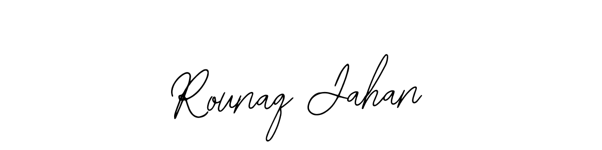 Bearetta-2O07w is a professional signature style that is perfect for those who want to add a touch of class to their signature. It is also a great choice for those who want to make their signature more unique. Get Rounaq Jahan name to fancy signature for free. Rounaq Jahan signature style 12 images and pictures png
