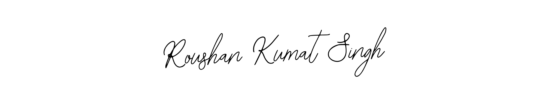 The best way (Bearetta-2O07w) to make a short signature is to pick only two or three words in your name. The name Roushan Kumat Singh include a total of six letters. For converting this name. Roushan Kumat Singh signature style 12 images and pictures png