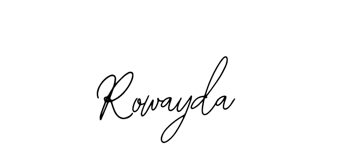 How to make Rowayda name signature. Use Bearetta-2O07w style for creating short signs online. This is the latest handwritten sign. Rowayda signature style 12 images and pictures png