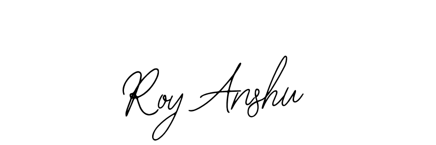 The best way (Bearetta-2O07w) to make a short signature is to pick only two or three words in your name. The name Roy Anshu include a total of six letters. For converting this name. Roy Anshu signature style 12 images and pictures png