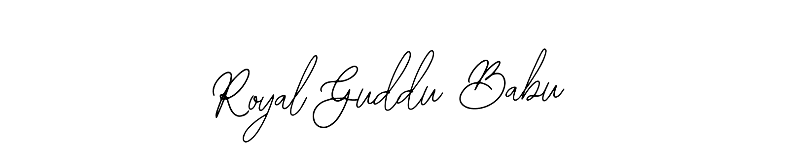 Use a signature maker to create a handwritten signature online. With this signature software, you can design (Bearetta-2O07w) your own signature for name Royal Guddu Babu. Royal Guddu Babu signature style 12 images and pictures png