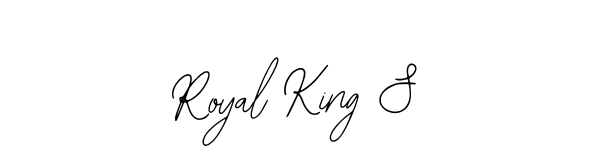 The best way (Bearetta-2O07w) to make a short signature is to pick only two or three words in your name. The name Royal King S include a total of six letters. For converting this name. Royal King S signature style 12 images and pictures png