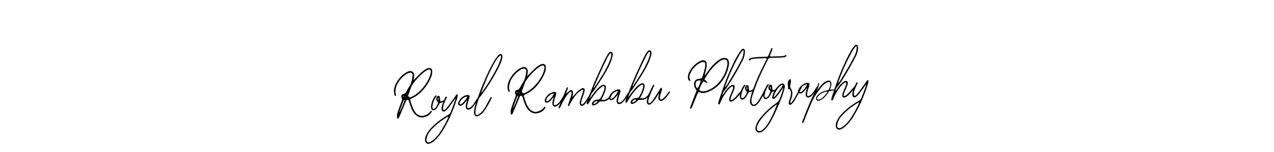 It looks lik you need a new signature style for name Royal Rambabu Photography. Design unique handwritten (Bearetta-2O07w) signature with our free signature maker in just a few clicks. Royal Rambabu Photography signature style 12 images and pictures png