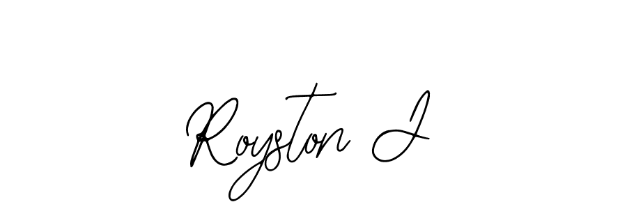 Similarly Bearetta-2O07w is the best handwritten signature design. Signature creator online .You can use it as an online autograph creator for name Royston J. Royston J signature style 12 images and pictures png