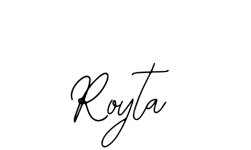 Design your own signature with our free online signature maker. With this signature software, you can create a handwritten (Bearetta-2O07w) signature for name Royta. Royta signature style 12 images and pictures png