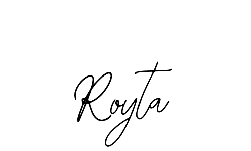 Design your own signature with our free online signature maker. With this signature software, you can create a handwritten (Bearetta-2O07w) signature for name Royta. Royta signature style 12 images and pictures png