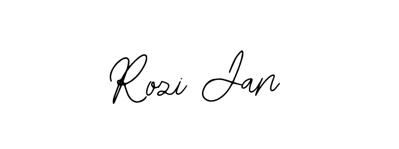 You should practise on your own different ways (Bearetta-2O07w) to write your name (Rozi Jan) in signature. don't let someone else do it for you. Rozi Jan signature style 12 images and pictures png