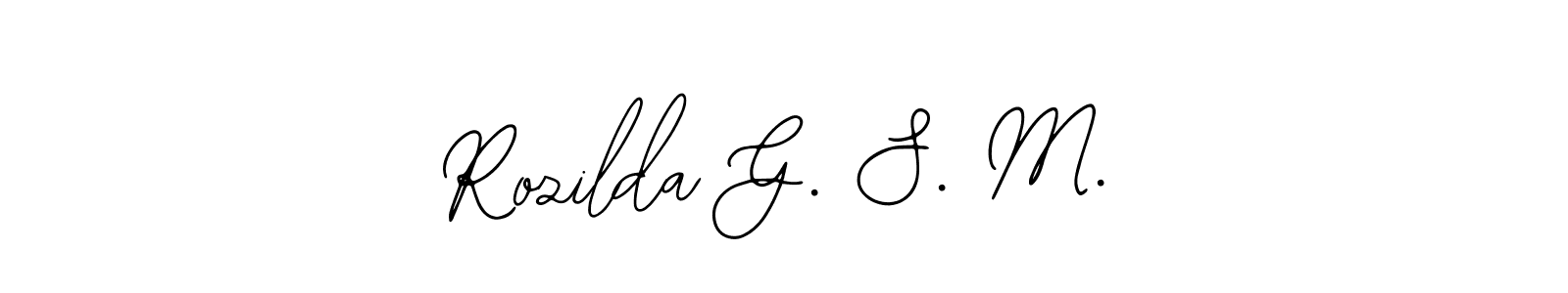 It looks lik you need a new signature style for name Rozilda G. S. M.. Design unique handwritten (Bearetta-2O07w) signature with our free signature maker in just a few clicks. Rozilda G. S. M. signature style 12 images and pictures png