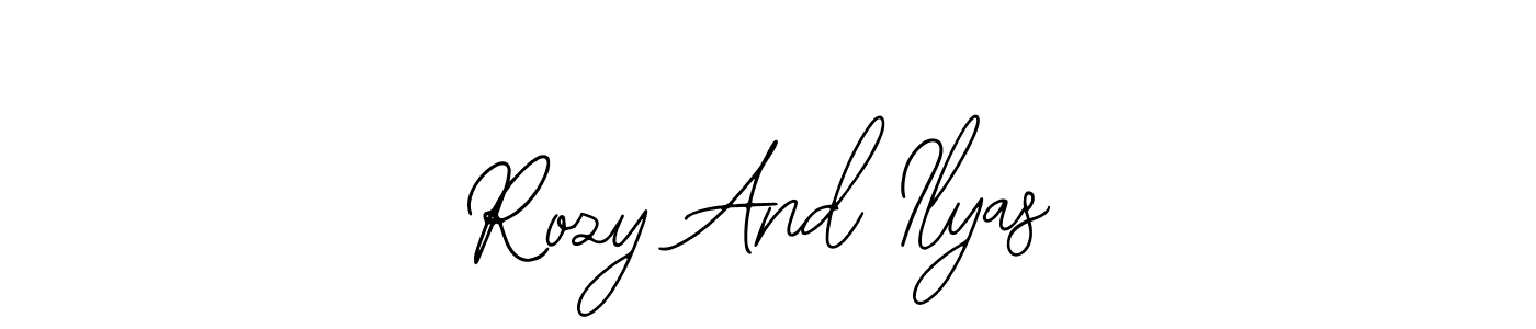 Bearetta-2O07w is a professional signature style that is perfect for those who want to add a touch of class to their signature. It is also a great choice for those who want to make their signature more unique. Get Rozy And Ilyas name to fancy signature for free. Rozy And Ilyas signature style 12 images and pictures png