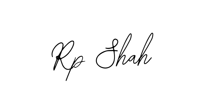 How to make Rp Shah name signature. Use Bearetta-2O07w style for creating short signs online. This is the latest handwritten sign. Rp Shah signature style 12 images and pictures png