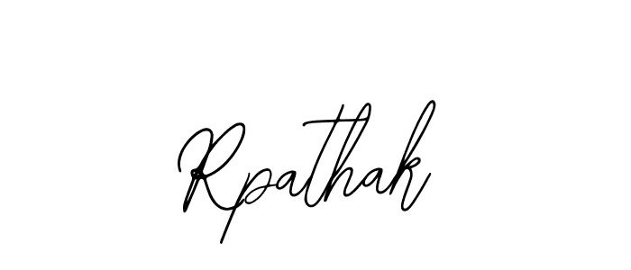 How to make Rpathak name signature. Use Bearetta-2O07w style for creating short signs online. This is the latest handwritten sign. Rpathak signature style 12 images and pictures png