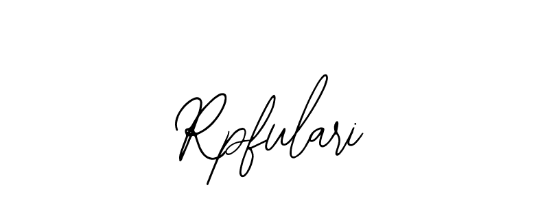 Bearetta-2O07w is a professional signature style that is perfect for those who want to add a touch of class to their signature. It is also a great choice for those who want to make their signature more unique. Get Rpfulari name to fancy signature for free. Rpfulari signature style 12 images and pictures png