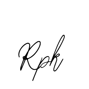 How to make Rpk signature? Bearetta-2O07w is a professional autograph style. Create handwritten signature for Rpk name. Rpk signature style 12 images and pictures png