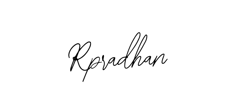 How to make Rpradhan name signature. Use Bearetta-2O07w style for creating short signs online. This is the latest handwritten sign. Rpradhan signature style 12 images and pictures png