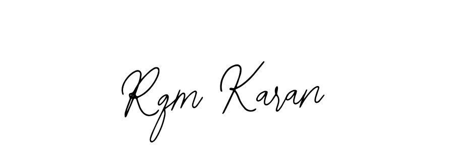 if you are searching for the best signature style for your name Rqm Karan. so please give up your signature search. here we have designed multiple signature styles  using Bearetta-2O07w. Rqm Karan signature style 12 images and pictures png