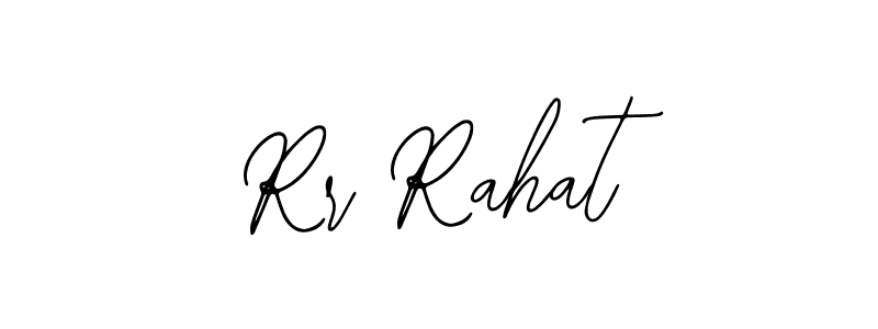How to make Rr Rahat name signature. Use Bearetta-2O07w style for creating short signs online. This is the latest handwritten sign. Rr Rahat signature style 12 images and pictures png