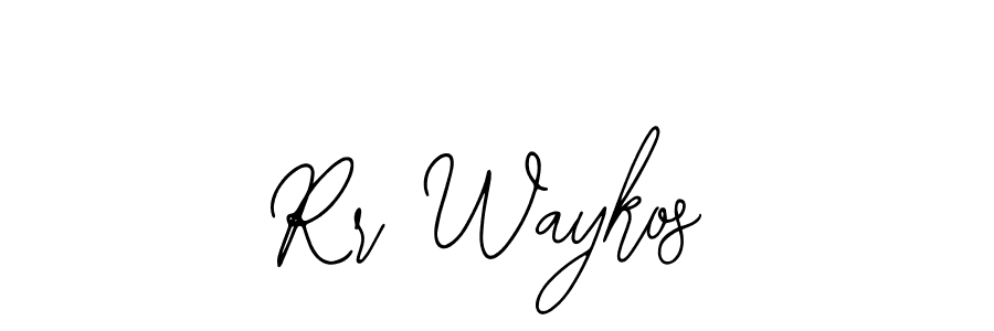 You should practise on your own different ways (Bearetta-2O07w) to write your name (Rr Waykos) in signature. don't let someone else do it for you. Rr Waykos signature style 12 images and pictures png