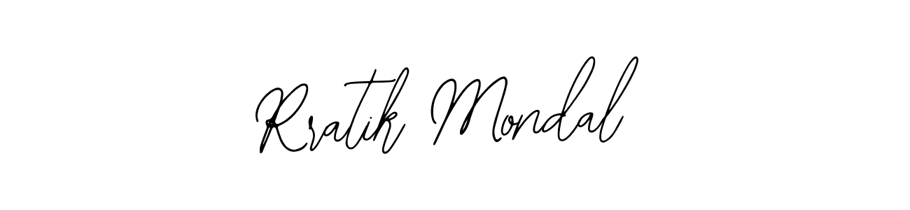 The best way (Bearetta-2O07w) to make a short signature is to pick only two or three words in your name. The name Rratik Mondal include a total of six letters. For converting this name. Rratik Mondal signature style 12 images and pictures png
