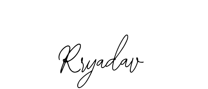 if you are searching for the best signature style for your name Rryadav. so please give up your signature search. here we have designed multiple signature styles  using Bearetta-2O07w. Rryadav signature style 12 images and pictures png